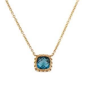 TACORI 14K YELLOW GOLD TOPAZ BRESCENT EMBRACE PENDANT NECKLACE